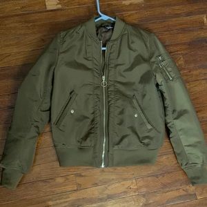 Green bomber jacket